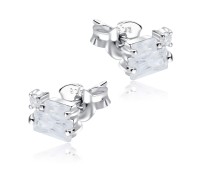 Appealing Designed With CZ Stone Silver Ear Stud STS-5510